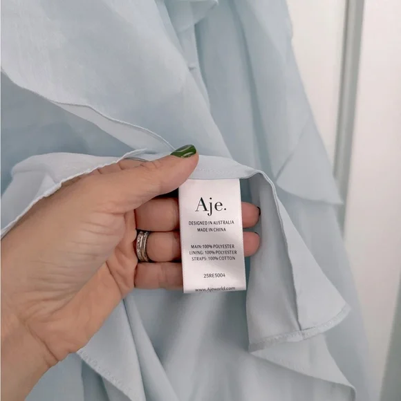 Aje Pandorea Layered Maxi Dress Silver Blue - Picture 12 of 16